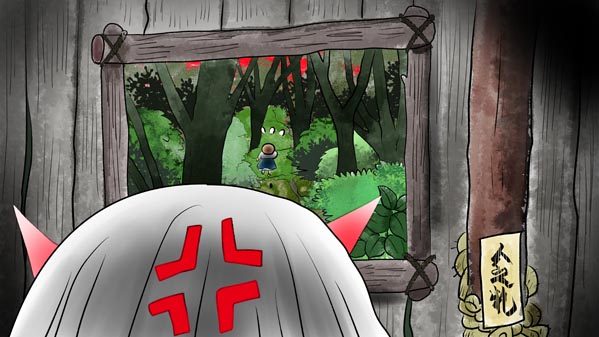 『三枚のお札』(百物語) 26 福娘童話集 イラスト : 愛ちん（夢宮愛）