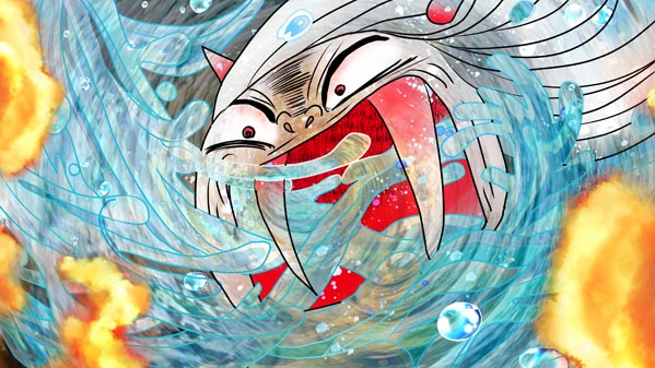 『三枚のお札』(百物語) 40 福娘童話集 イラスト : 愛ちん（夢宮愛）