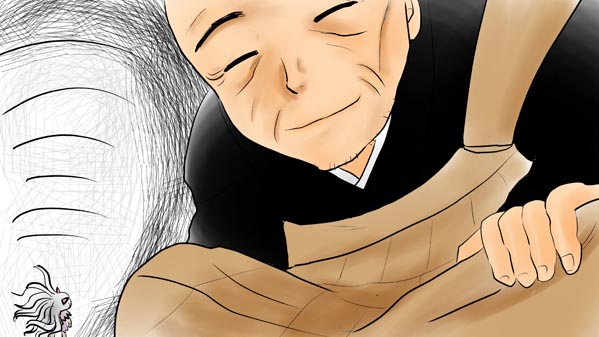 『三枚のお札』(百物語) 49 福娘童話集 イラスト : 愛ちん（夢宮愛）