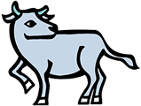 看板の牛