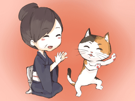 踊る三毛猫