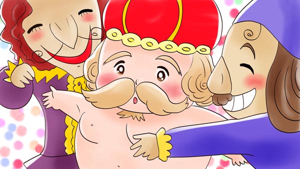 裸の王さま(皇帝の新しい着物) アンデルセン童話 26 福娘童話集イラスト