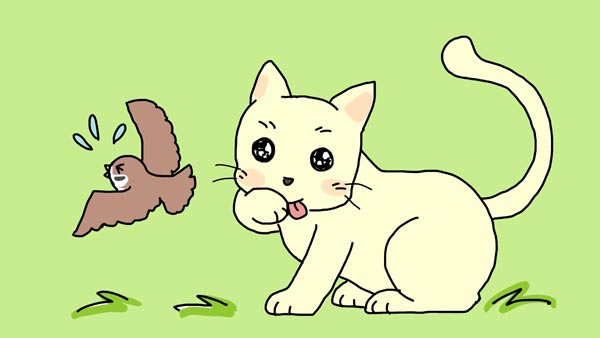 『ネコがご飯の後で顔を洗うわけ』(リトアニアの昔話) 09 福娘童話集 イラスト : myi