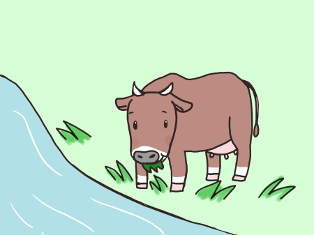 メスウシとライオン