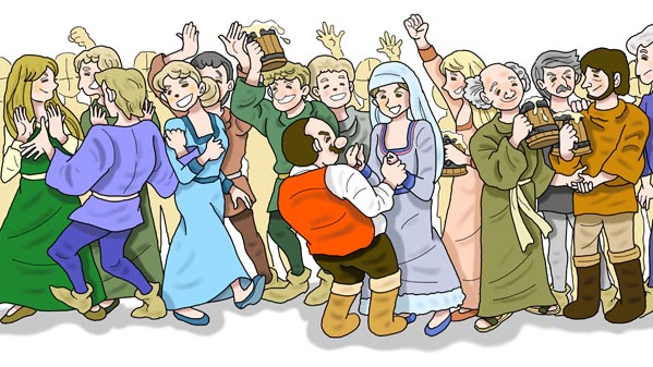 『ハメルンの笛吹』(ドイツの昔話) 15 福娘童話集 イラスト :みずしま薫