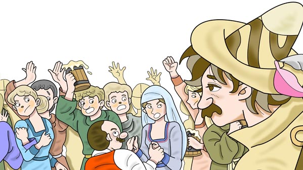 『ハメルンの笛吹』(ドイツの昔話) 16 福娘童話集 イラスト :みずしま薫