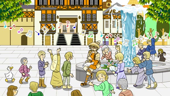 『ハメルンの笛吹』(ドイツの昔話) 20 福娘童話集 イラスト :みずしま薫