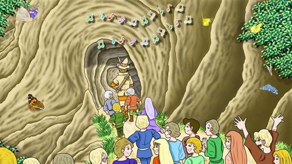 『ハメルンの笛吹』(ドイツの昔話) 22 福娘童話集 イラスト :みずしま薫