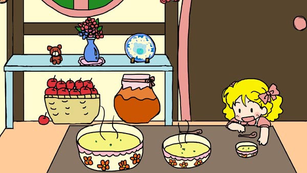 『3匹のクマ』(イギリスの昔話) 02 福娘童話集 イラスト : myi