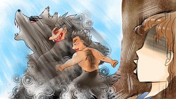 オオカミ男 イギリスの昔話 13 福娘童話集 イラストレーター:愛ちん(夢宮愛)