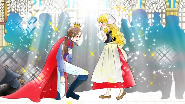 『つぐみのひげの王様』(グリム童話) 47 福娘童話集 イラスト : ゆめみ愛