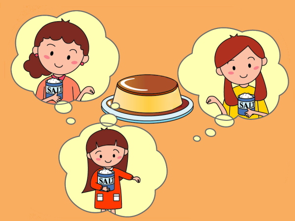プリンの塩加減