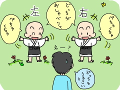 右と左、おしゃべりなのはどっち？