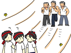 強い方が後ろに下がる競技は?