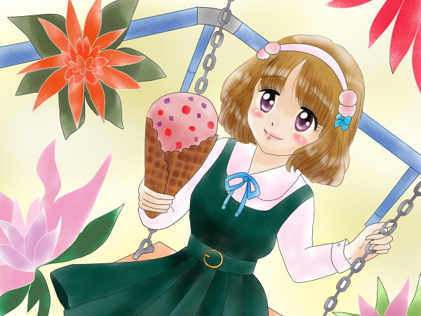 1月10日生まれの女の子イラスト