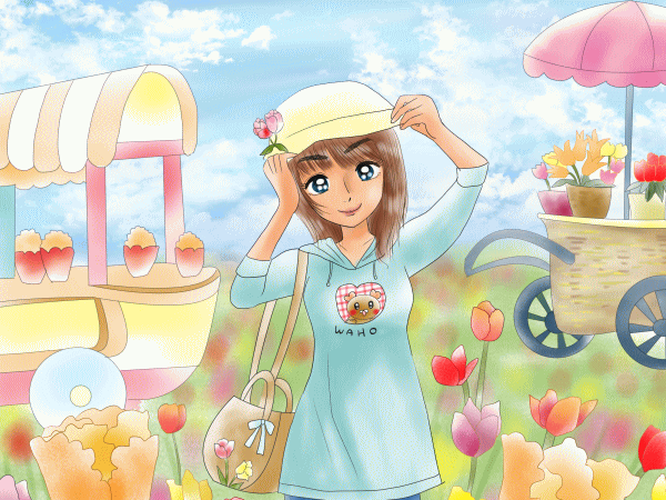 4月9日生まれの女の子イラスト
