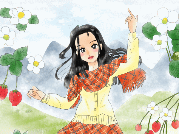4月13日生まれの女の子イラスト