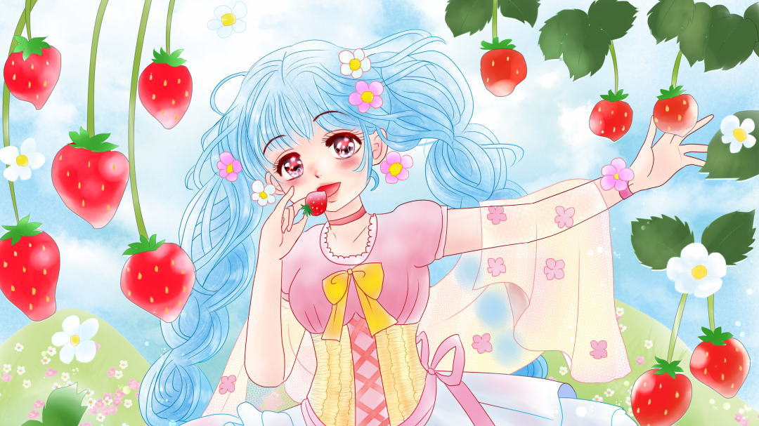 4月13日生まれの女の子イラスト