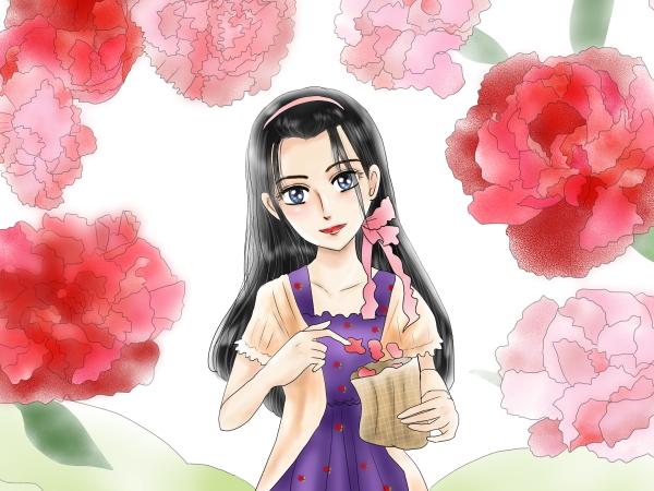 5月15日生まれの女の子イラスト