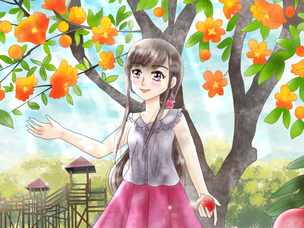 6月27日生まれの女の子イラスト