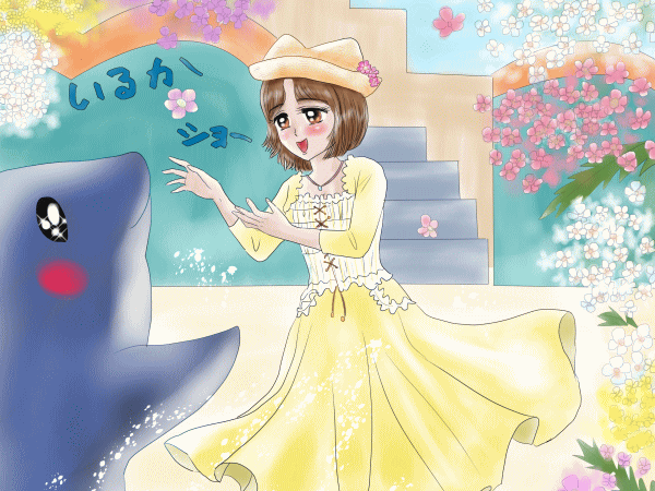 8月2日生まれの女の子イラスト