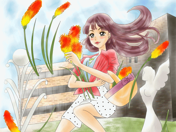 8月2日生まれの女の子イラスト