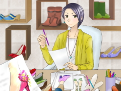 シューズデザイナー 職業イラスト