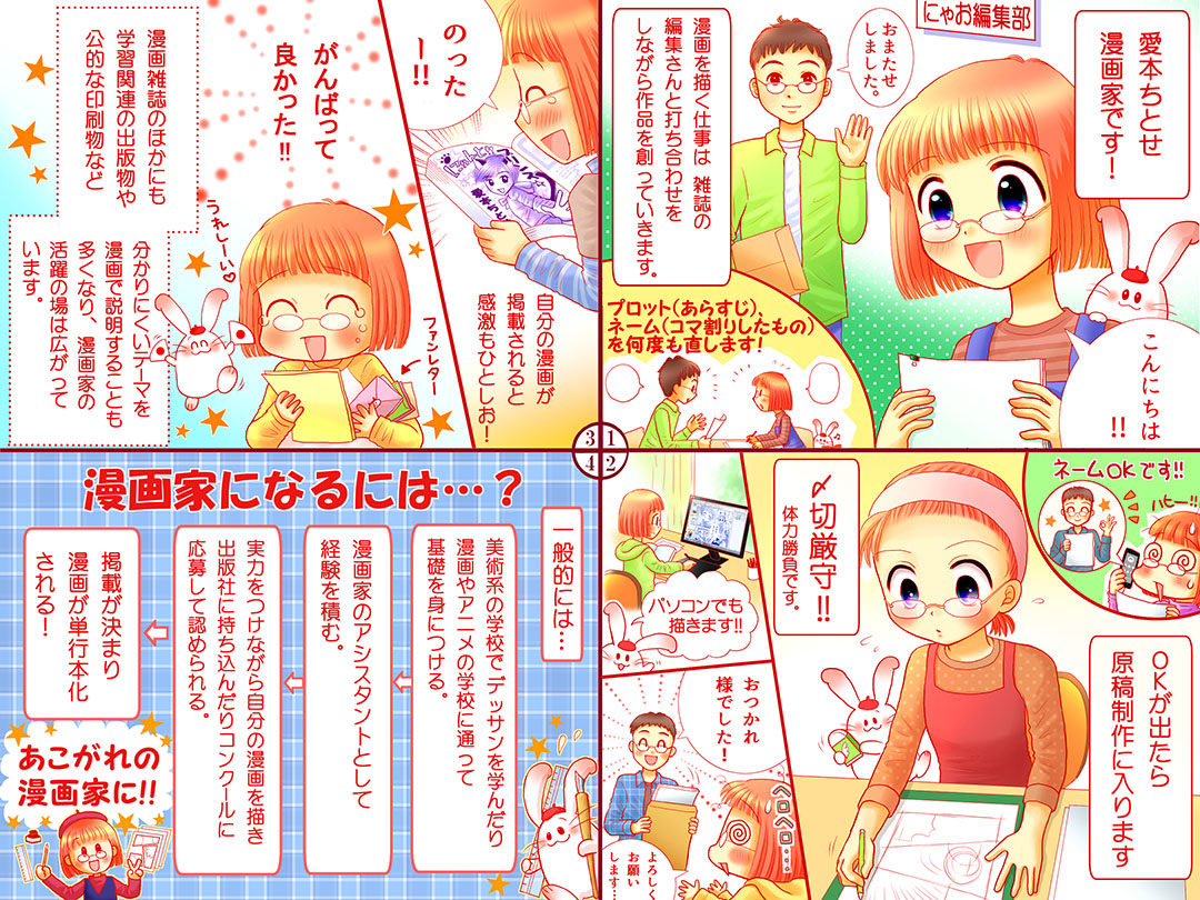 マンガ家(Cartoonist)お仕事マンガ マンガ家になるには・・・?