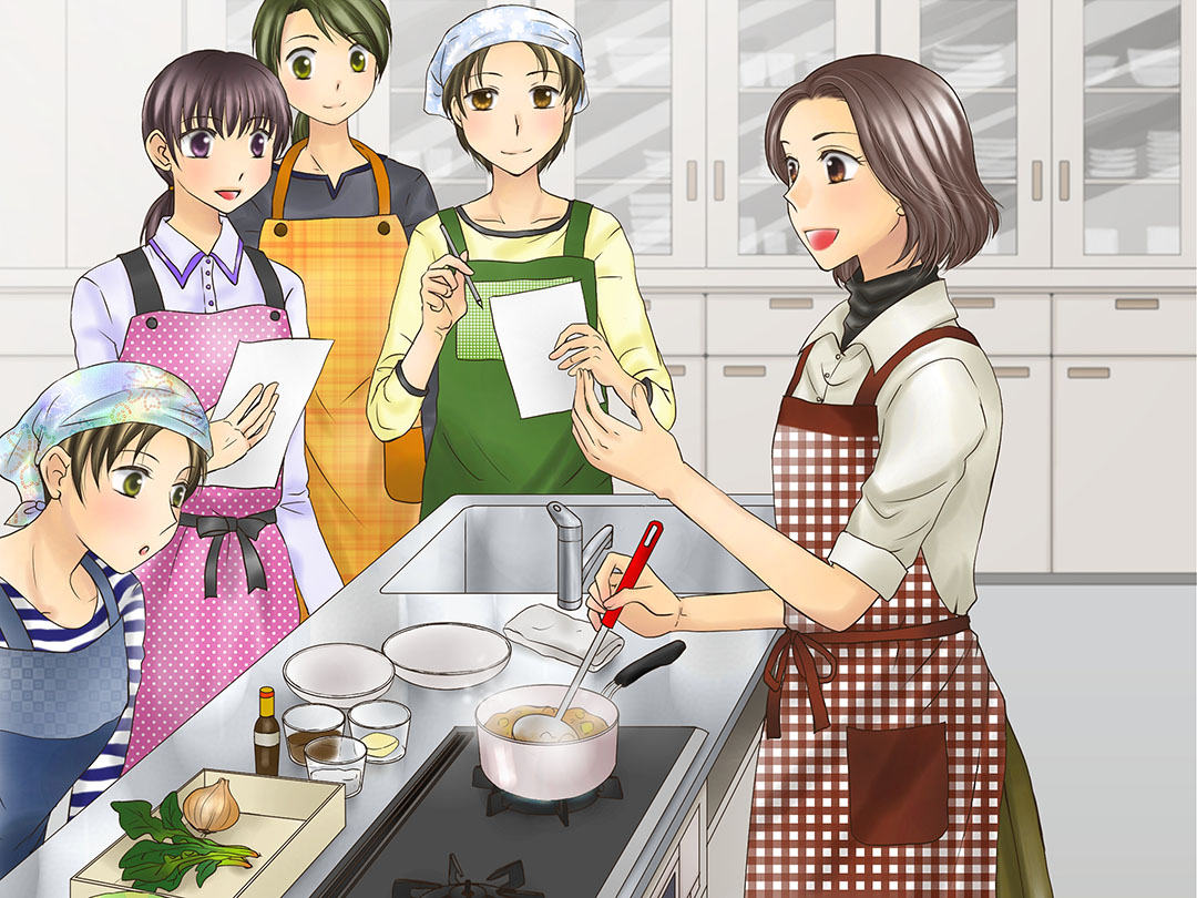 ̐搶(Teacher of cooking class)EƂ̃C[WCXg