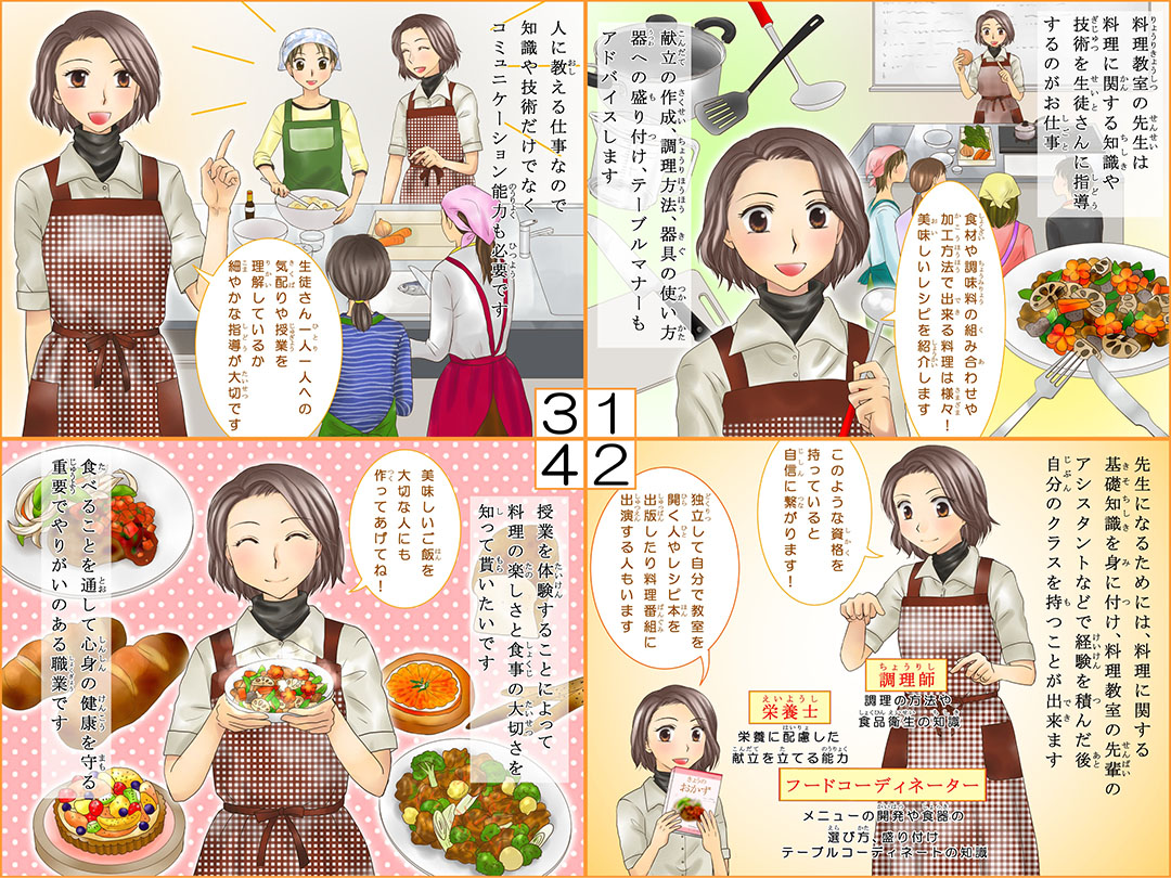 ̐搶(Teacher of cooking class)d}K