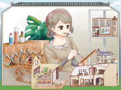 ドールハウス作家 職業イラスト