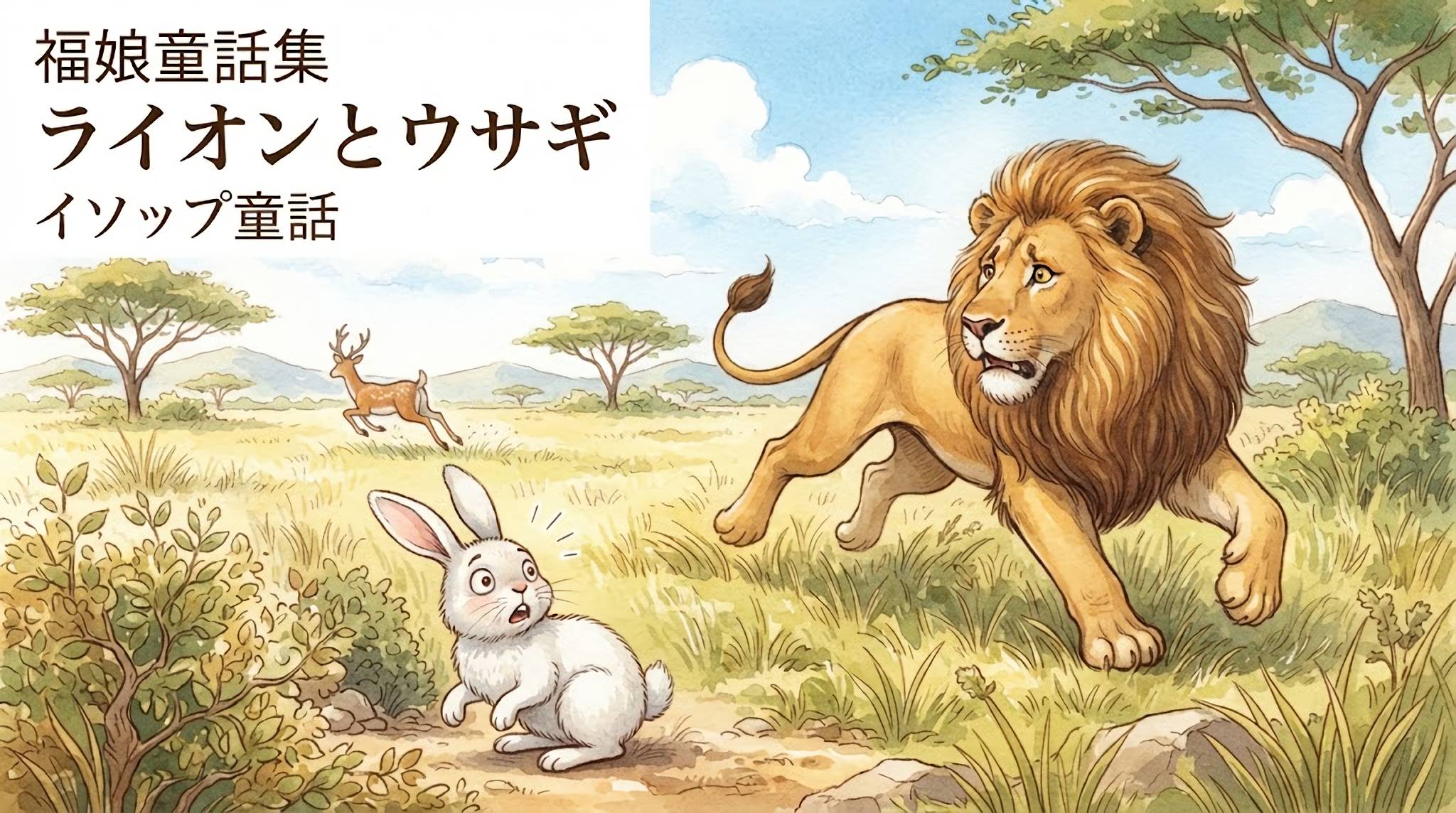 ライオンとウサギ
