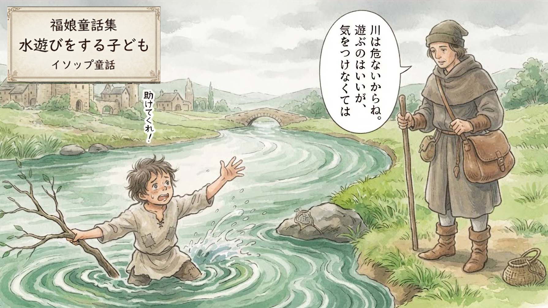 水遊びをする子ども