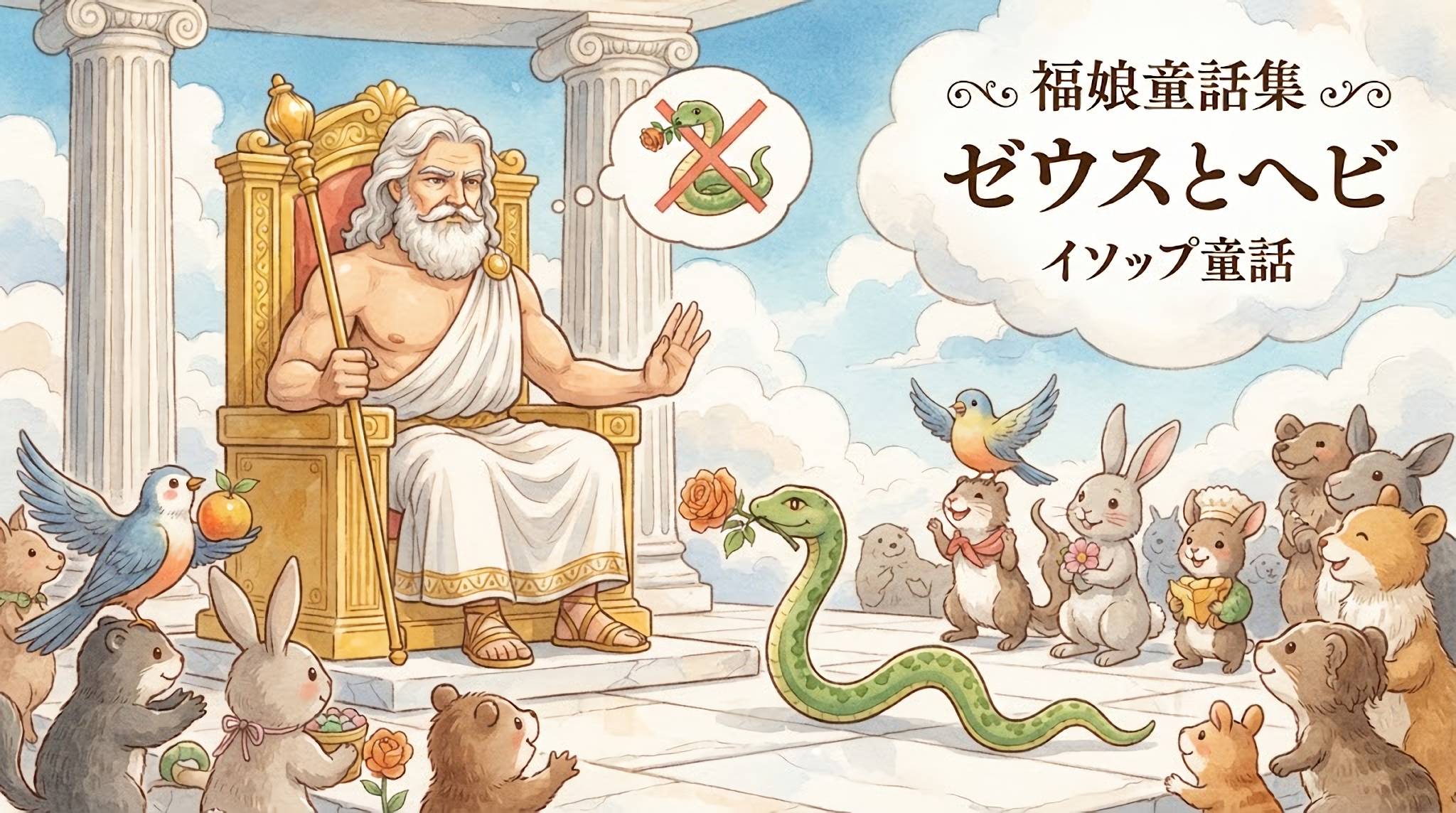 ゼウスとヘビ