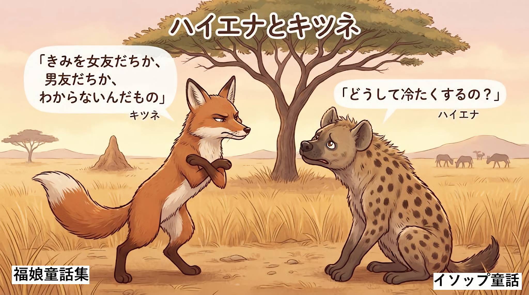 ハイエナとキツネ