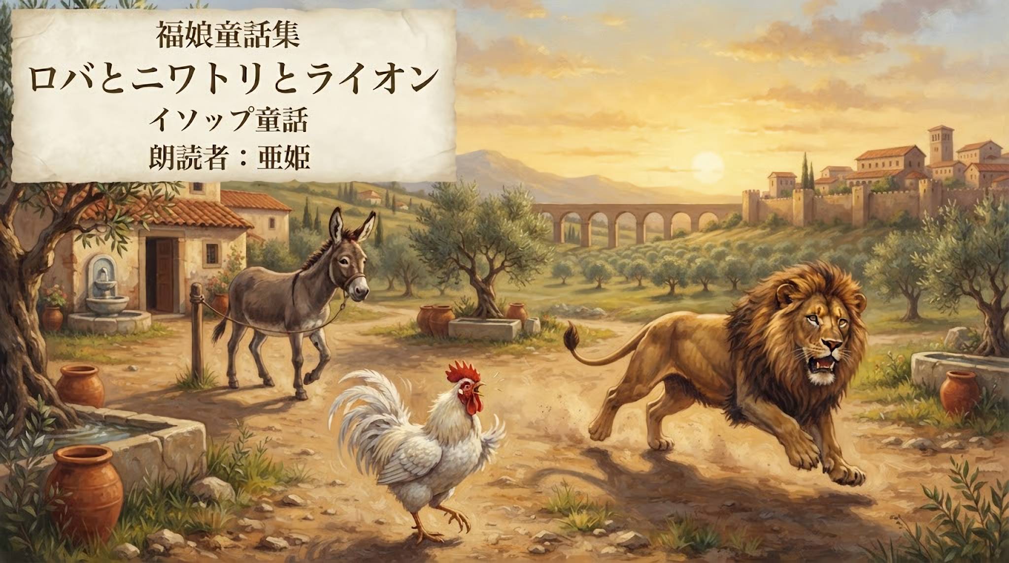 ロバとニワトリとライオン