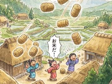 空飛ぶ米俵