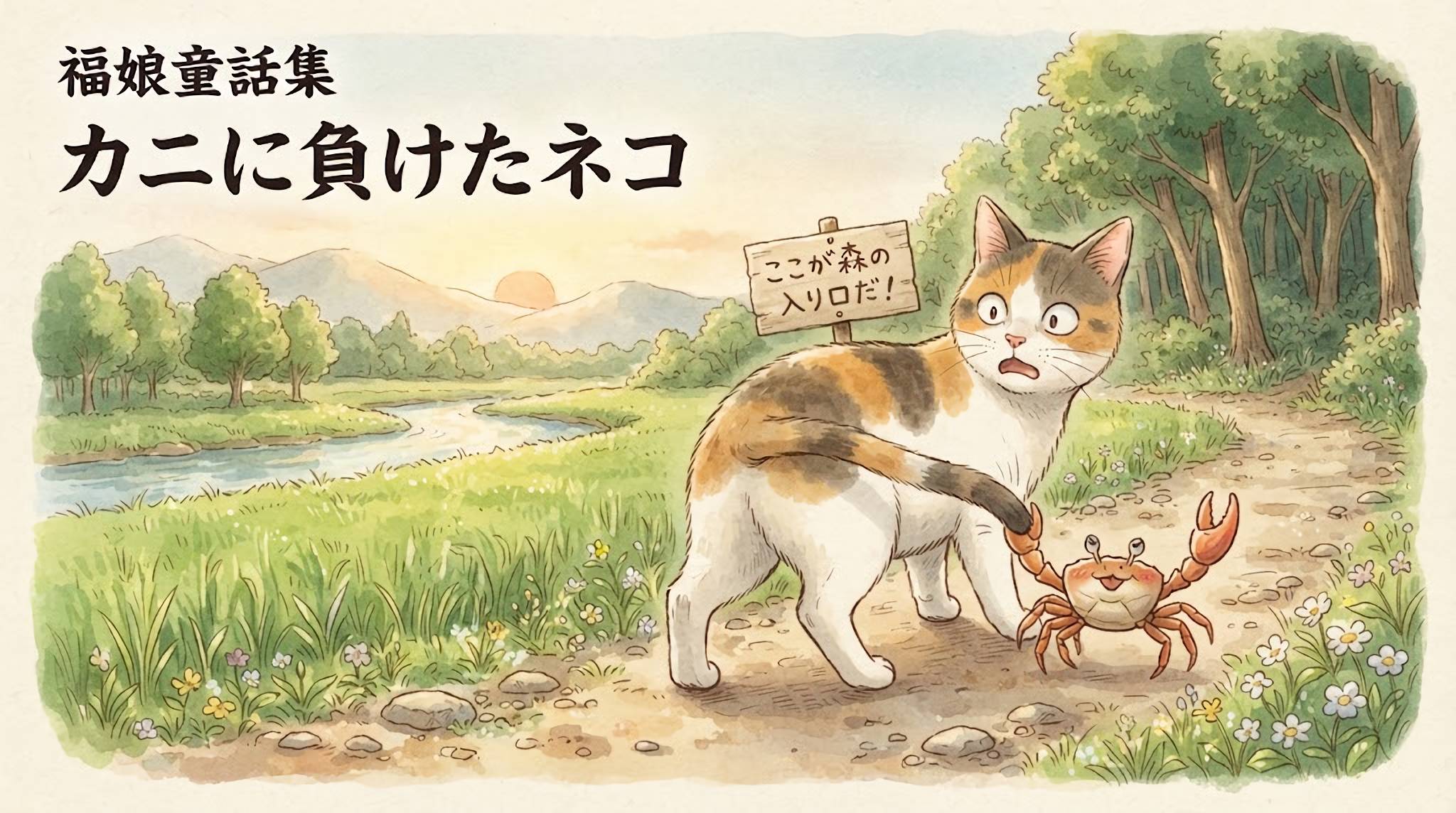 カニに負けたネコ