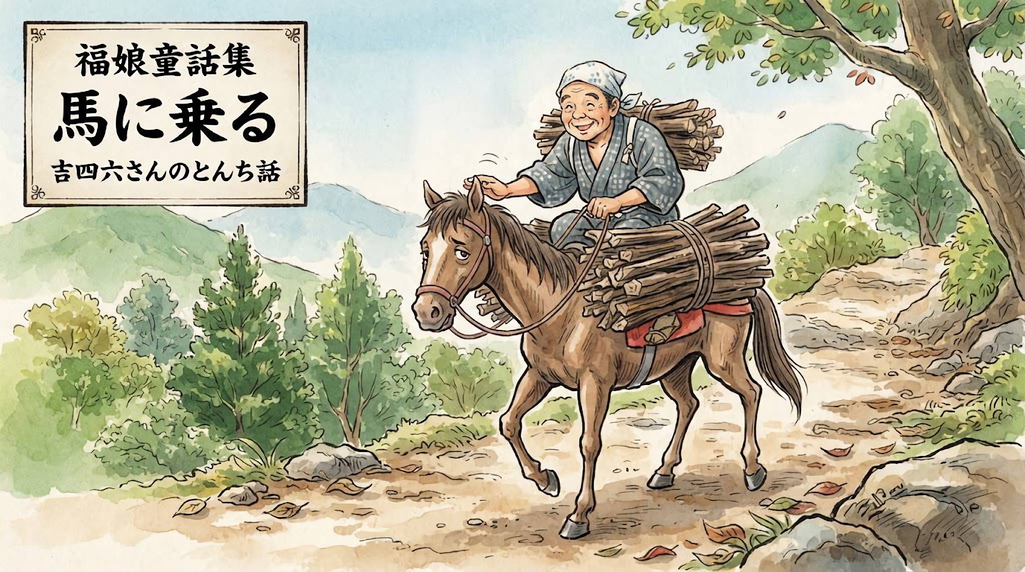 馬に乗る