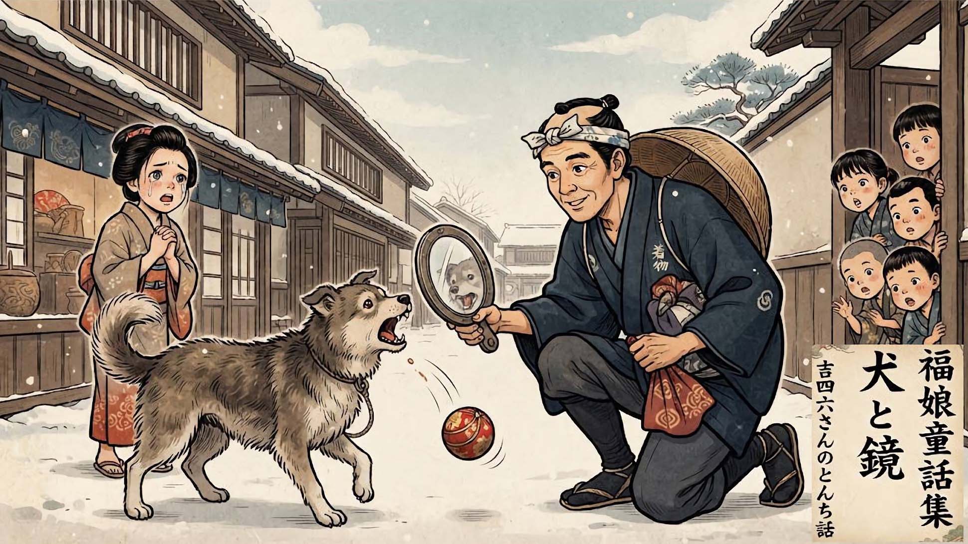 犬と鏡