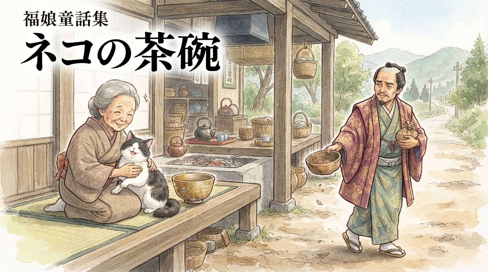 ネコの茶碗