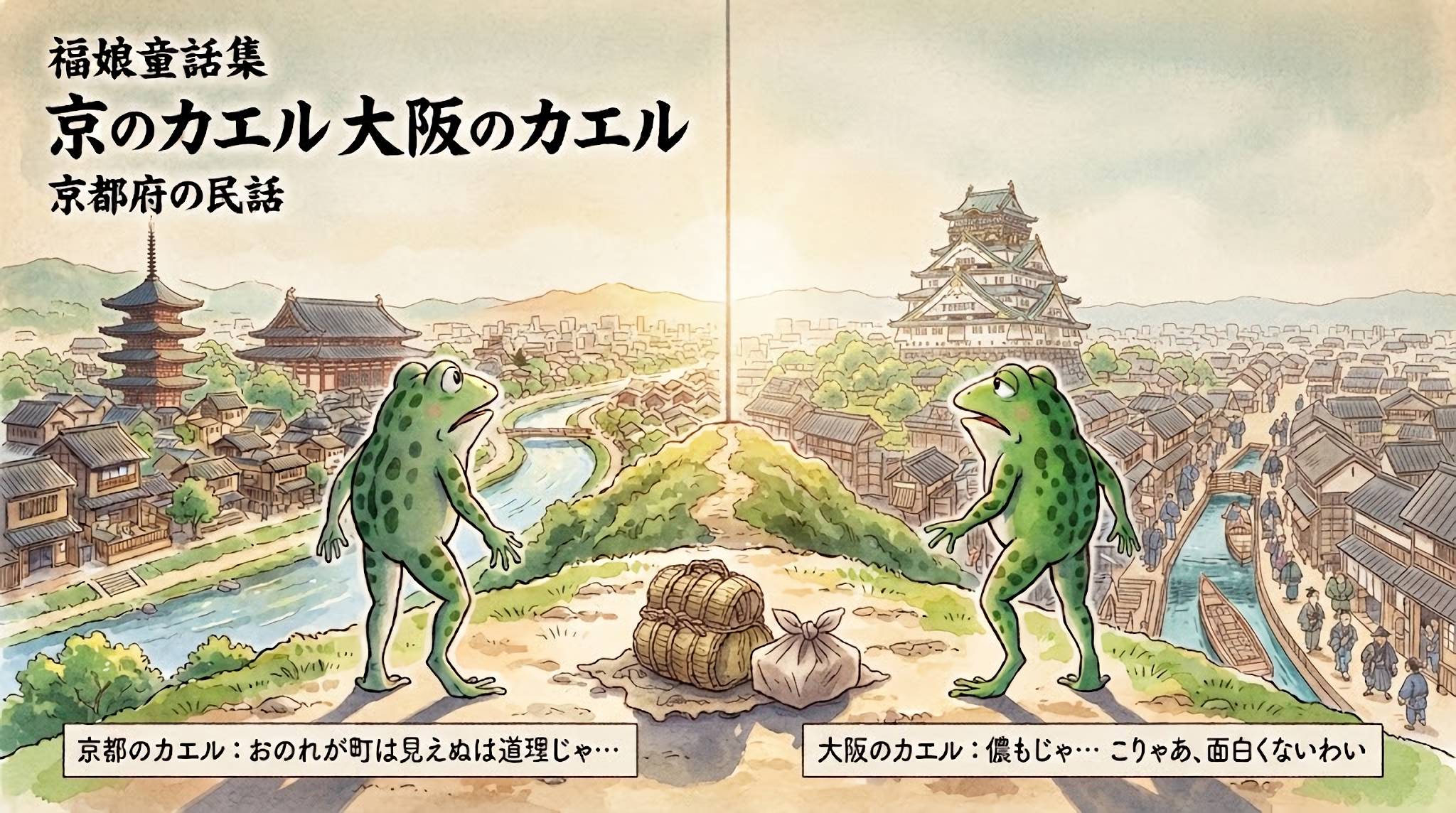 京のカエル大阪のカエル