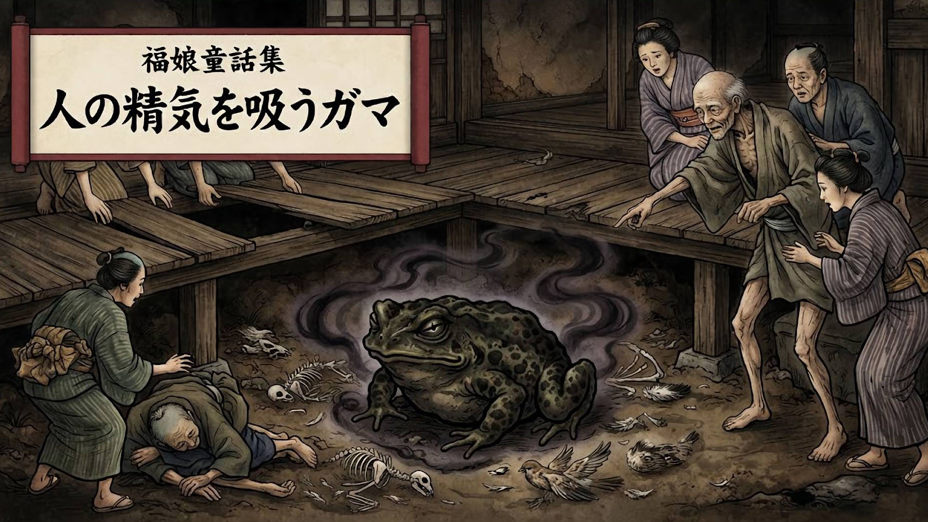 人の精気を吸うガマ