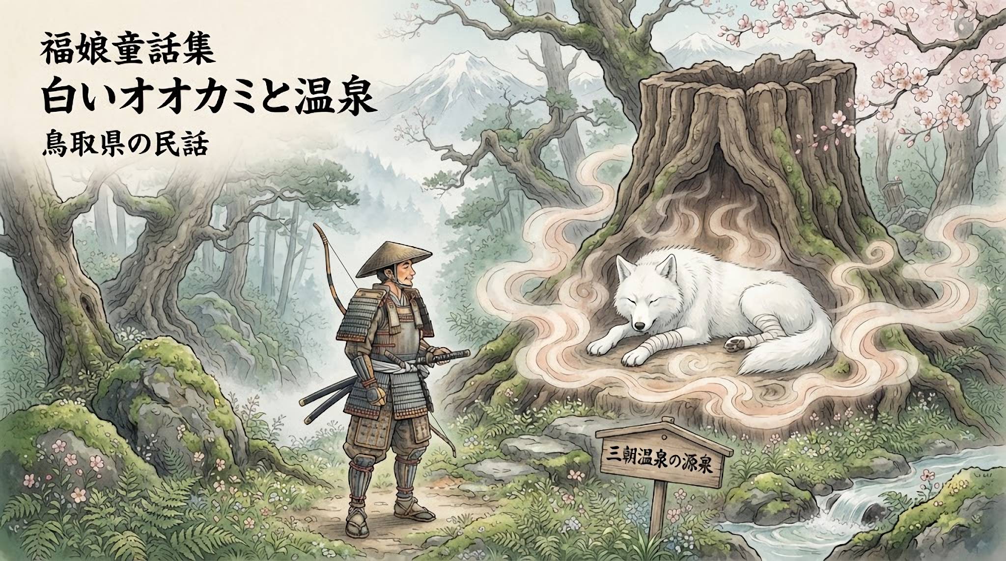 白いオオカミと温泉