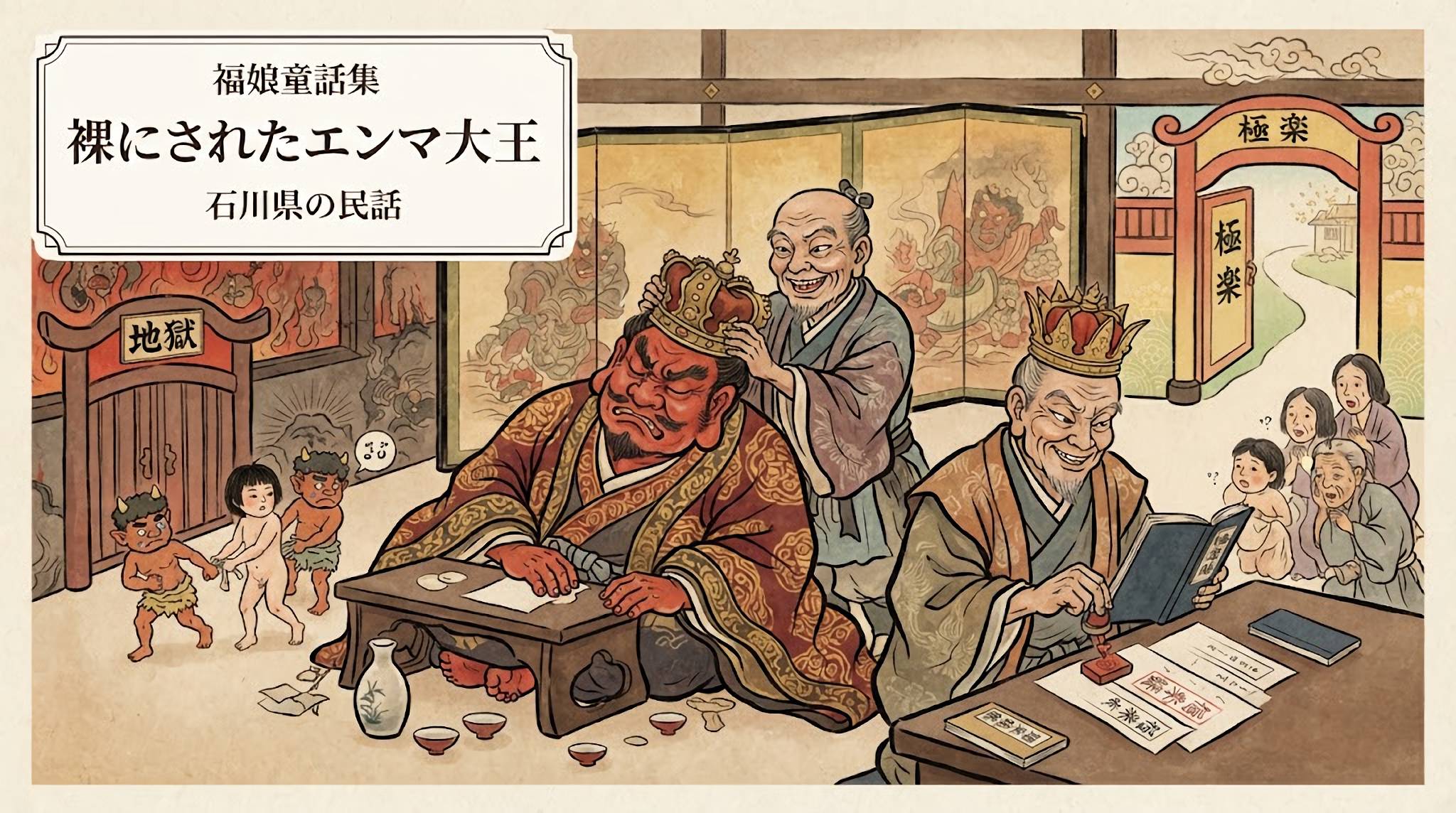 はだかにされたエンマ大王