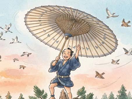 鳥になったかさ屋