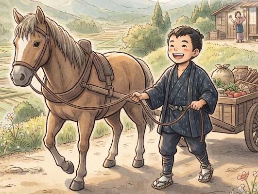 馬車引きになった子ども