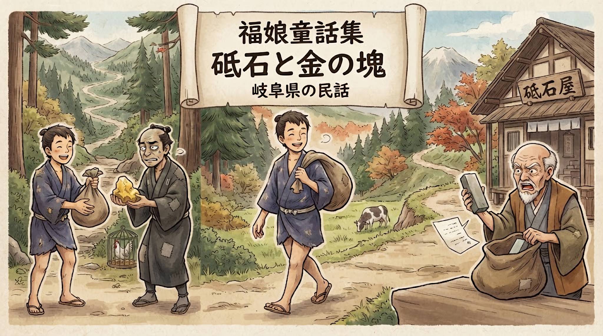 砥石(といし)と金の塊