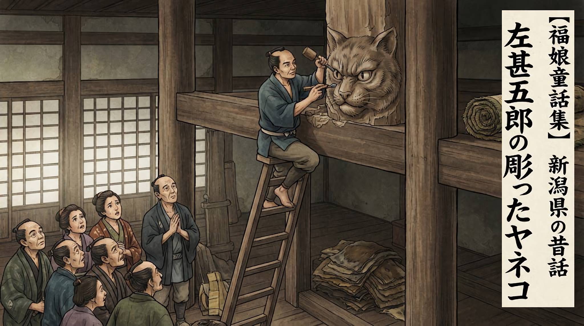 左甚五郎の彫ったヤマネコ