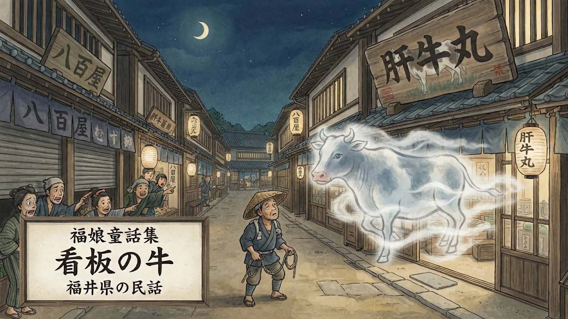 看板の牛